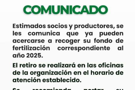 COMUNICADO - Socios y Productores